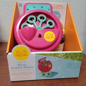 Sun Squad Pink Light-Up Party Bubble Maker NEW!